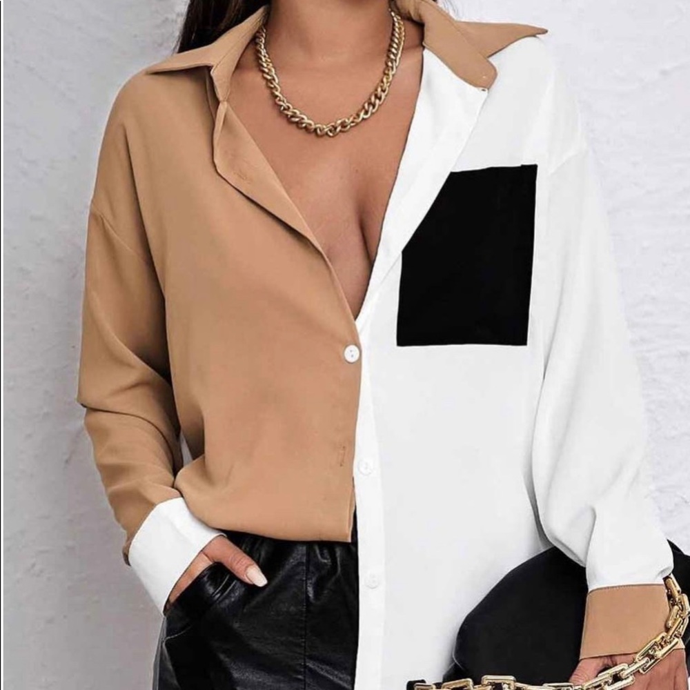 Two tone button down